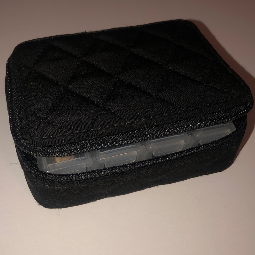 NWOT Black Vera Bradley Pill Case